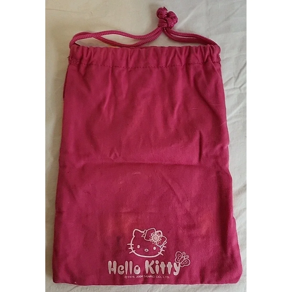 Sanrio Kimono Hello Kitty Drawstring Bag Pouch Pink Kawaii Fabric